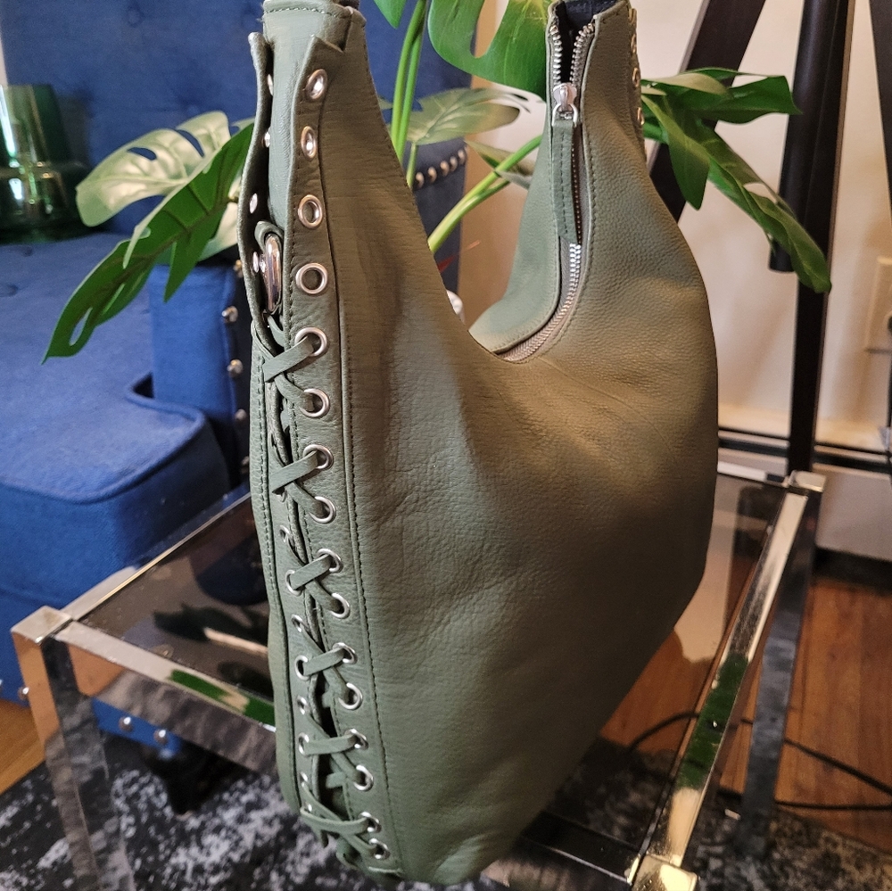 Beautiful Olive Green Boho Shoulder Bag – "Slight imperfections" - Picture 4 of 16